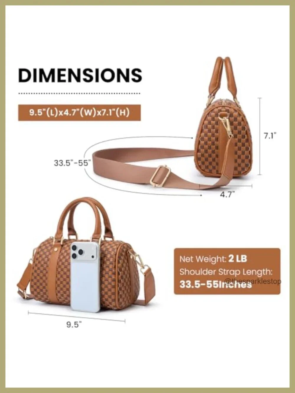 Woven Vegan Leather Crossbody Bag with Adjustable Strap